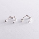 Срібні сережки - пусети "Листочки" 122925 от ювелирного магазина Оникс - 2