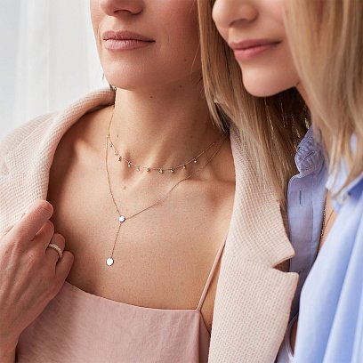 Золотое колье Дуальность кол01407 №11