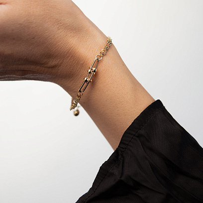 Браслет "Фантазія" у жовтому золоті б05805 №4