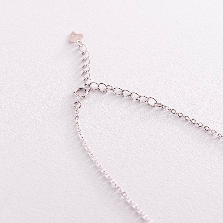 Серебряное колье "Клевер" (эмаль) 181208 от ювелирного магазина Оникс - 5