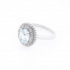 Женское кольцо с голубым топазом (фианиты) 111447 от ювелирного магазина Оникс - 2