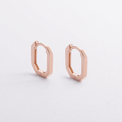 Серьги "Olimpia" в красном золоте с09396