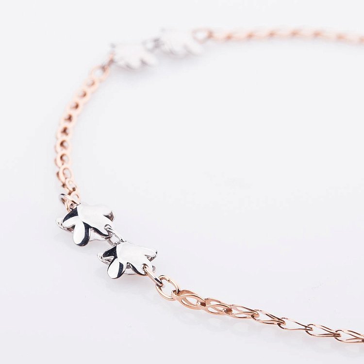 Золотий браслет на ногу б01466 від ювелірного магазину Онікс - 1