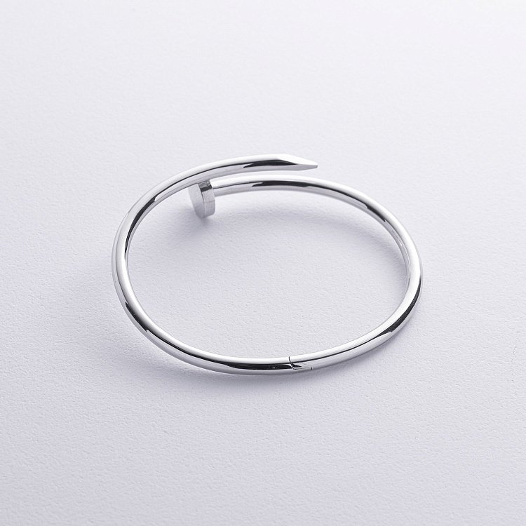 Браслет "Гвоздь" в белом золоте б04680 от ювелирного магазина Оникс - 2