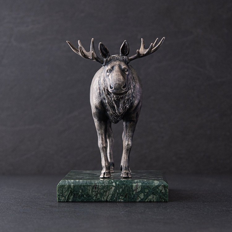 Срібна фігура ручної роботи "Лось" 23149 від ювелірного магазину Онікс - 1