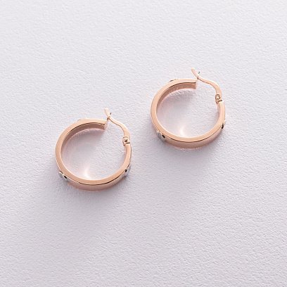 Золоті сережки - кільця с04883 №4