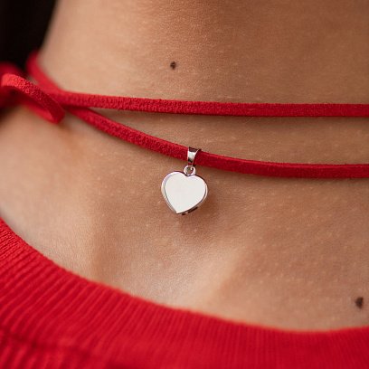 Кулон "Сердечко" у білому золоті п03950 №2