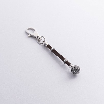 Серебряный брелок "Булава. Слава Україні" с эбеном 1237