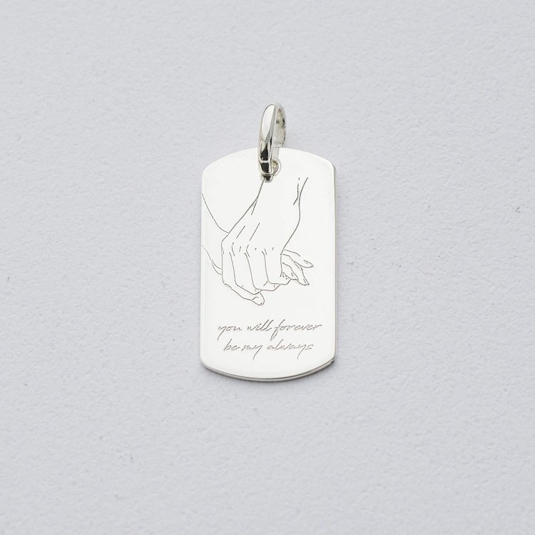 Срібний жетон "Рука в руці" 133349-2 від ювелірного магазину Онікс - 2