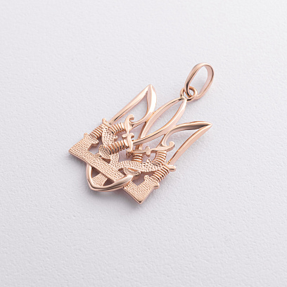 Підвіска "Тризуб з шаблями" у червоному золоті п03803 №10