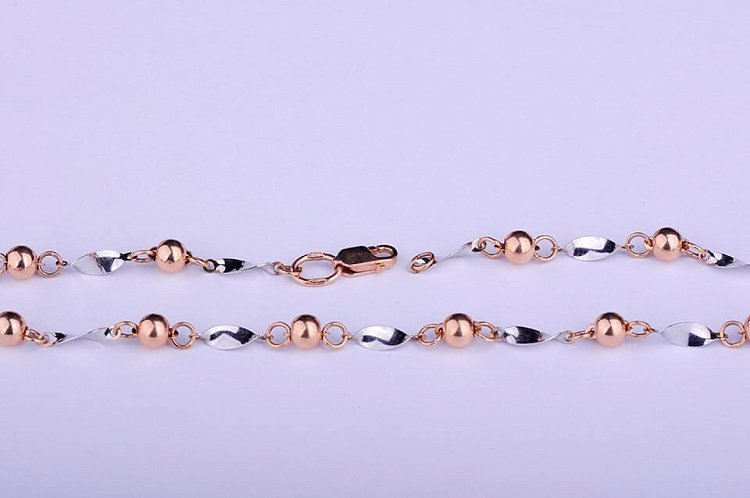 Золотой браслет на ногу б01169 от ювелирного магазина Оникс - 1