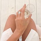 Серебряное кольцо "Бокал вина" (матовое) 112143б от ювелирного магазина Оникс