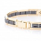 Золотий браслет (кераміка, фіаніт) б04051 от ювелирного магазина Оникс - 2