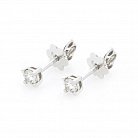 Золоті сережки-пусети з діамантами е0626 от ювелирного магазина Оникс