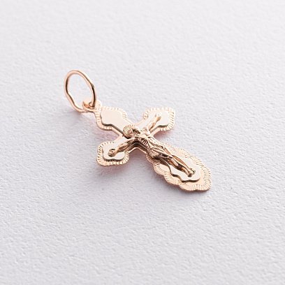 Золотий хрестик "Розп'яття. Спаси і Збережи" 210198