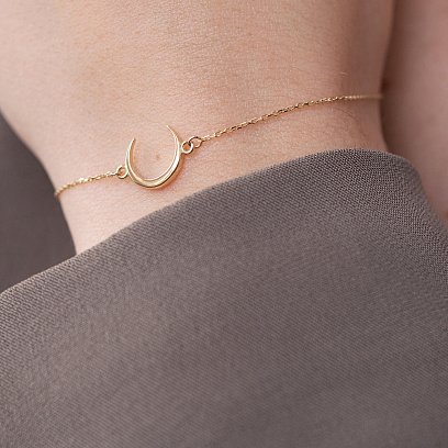 Браслет "Лунница" в желтом золоте б05087 №4