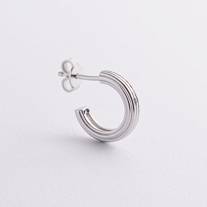 Чоловіча моносережка у сріблі Zancan ESO008 №3