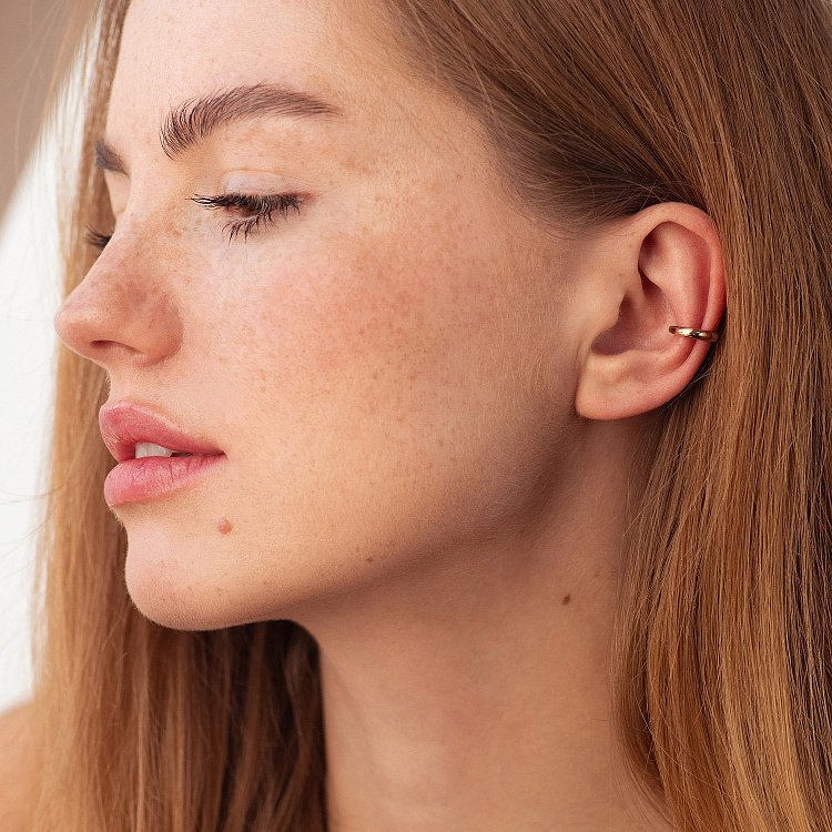 Сережки - каффа в червоному золоті с07478 від ювелірного магазину Онікс - 1