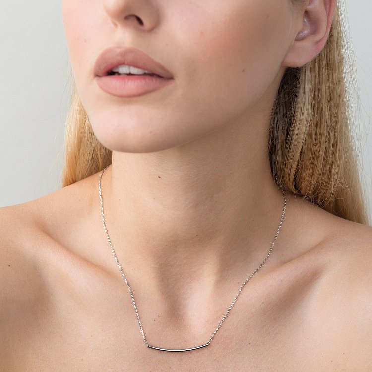 Серебряное колье без камней 18790 от ювелирного магазина Оникс - 6