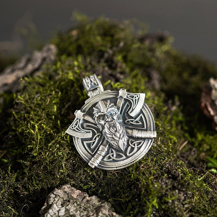 Срібний кулон "Вікінг із сокирами" 266 від ювелірного магазину Онікс - 4