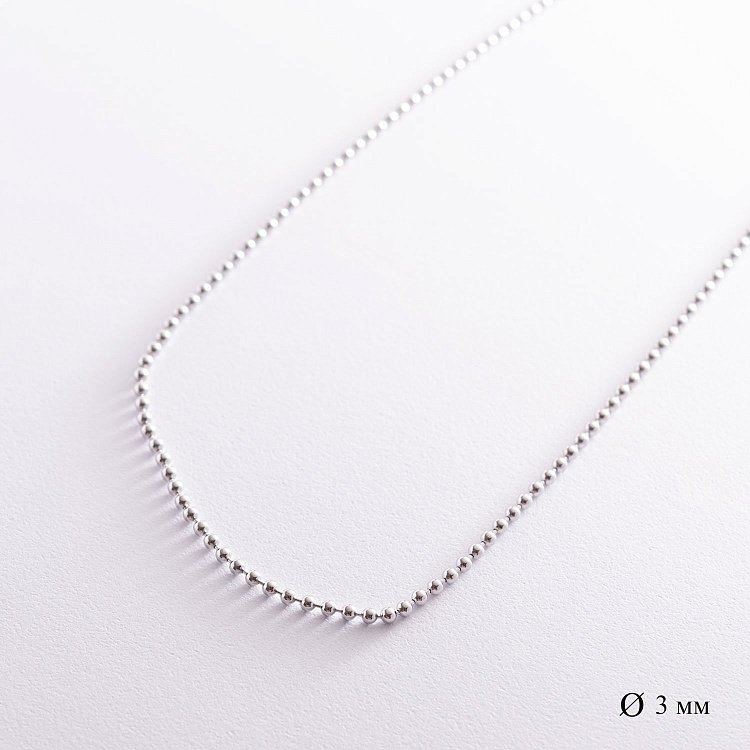 Кульковий чоловічий ланцюжок в сріблі 181074 від ювелірного магазину Онікс