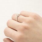 Золотое помолвочное кольцо с фианитом к06172 от ювелирного магазина Оникс - 4