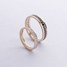 Обручальное кольцо с дорожкой бриллиантов (желтое золото) 239041622 от ювелирного магазина Оникс - 1