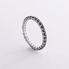 Золотое кольцо с дорожкой черных бриллиантов 229781122 от ювелирного магазина Оникс