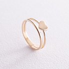 Кольцо "Сердечко" в желтом золоте к07180 от ювелирного магазина Оникс