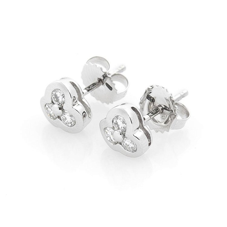 Золоті сережки-пусети з діамантами сб0129da від ювелірного магазину Онікс