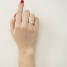 Серебряное кольцо с фианитом 111357 от ювелирного магазина Оникс - 1
