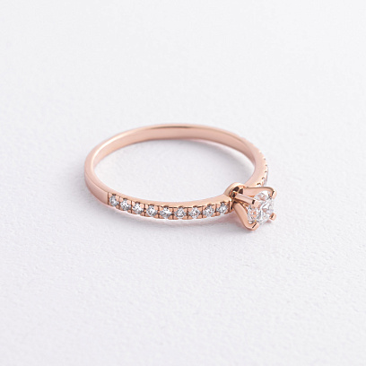 Помолвочное золотое кольцо с бриллиантами 245361321 №2