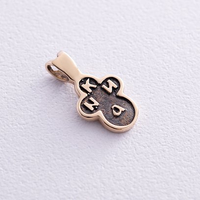 Детский крестик в желтом золоте п03789 №7