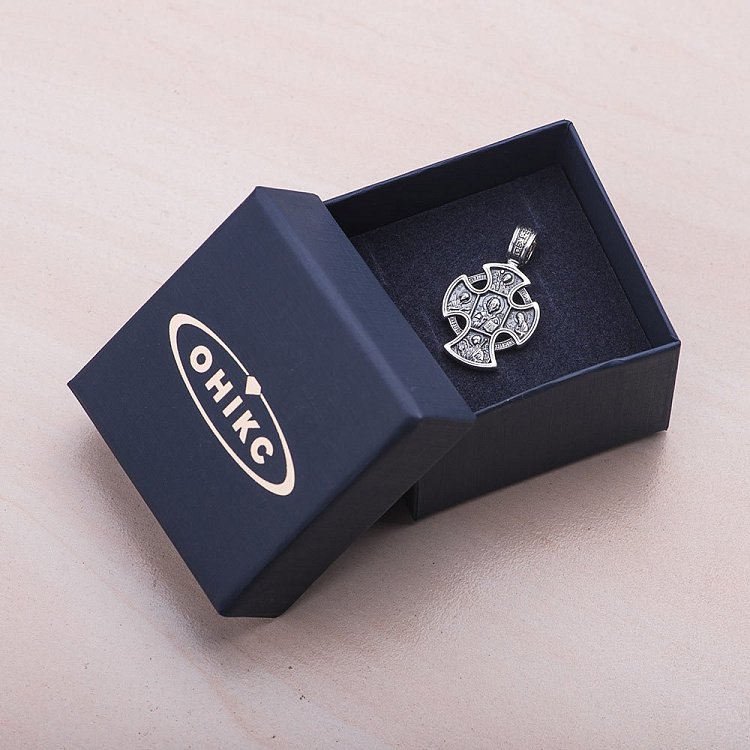 Срібний православний хрест (чорніння) 13091 від ювелірного магазину Онікс - 5