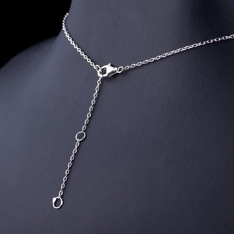 Серебряное колье (фианиты) 18486 от ювелирного магазина Оникс - 2