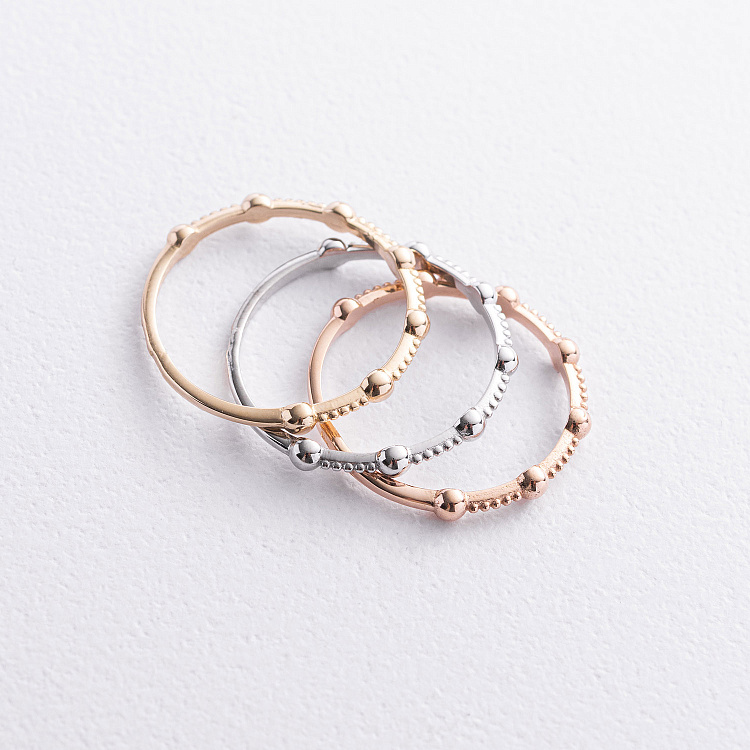 Каблучка "Lisa" у червоному золоті к08492 від ювелірного магазину Онікс - 1