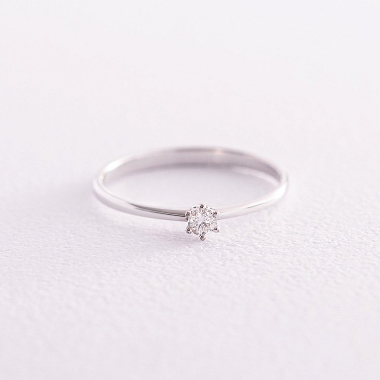 Заручальна золота каблучка з діамантом 227721121 від ювелірного магазину Онікс - 3