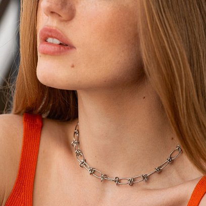 Срібне кольє - ланцюжок 181274 №5