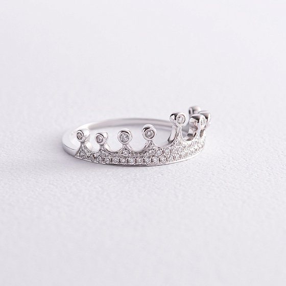 Золотое кольцо "Корона" с бриллиантами MR86479ca №3