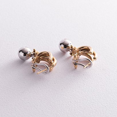 Золоті сережки "Кульки" с01850 №3