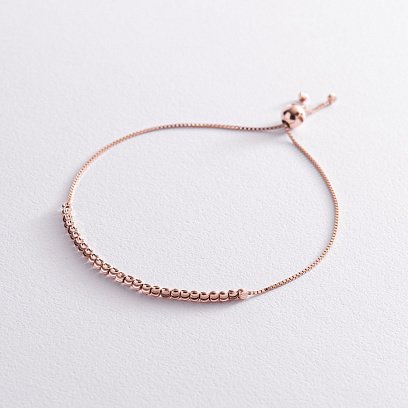 Кульковий браслет з червоного золота б04786