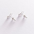 Срібні сережки - пусети "Нескінченність" 122870 от ювелирного магазина Оникс - 2