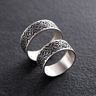 Серебряное обручальное кольцо "Вышиванка" 1114обр от ювелирного магазина Оникс - 3