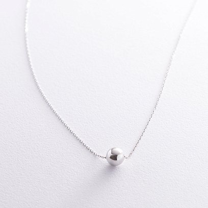 Серебряное колье "Шар" 18908 №2