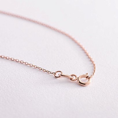 Колье "Сердце и круги" в красном золоте кол01651 №4