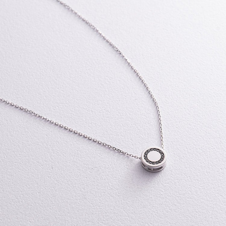 Золотое колье с черными бриллиантами 734491122 от ювелирного магазина Оникс - 2