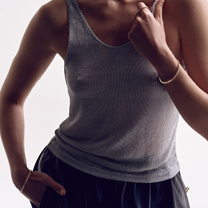 Золотий браслет "Clarice" з доріжкою каменів б05478 №17