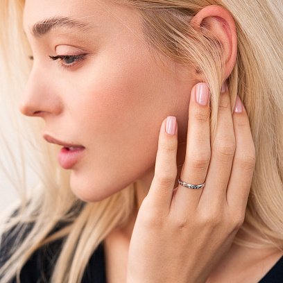 Золотое кольцо "Love" к05874 №3