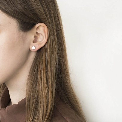 Золотые серьги-гвоздики с05886 №2