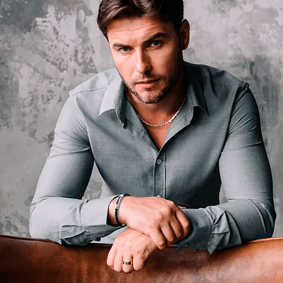 Чоловічий срібний браслет 905-01134 №3